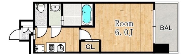 大阪府大阪市東淀川区西淡路4(マンション)の賃貸物件の間取り
