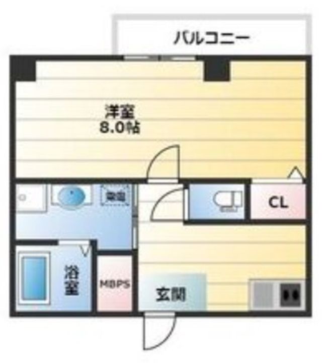 大阪府堺市堺区錦綾町2(マンション)の賃貸物件の間取り