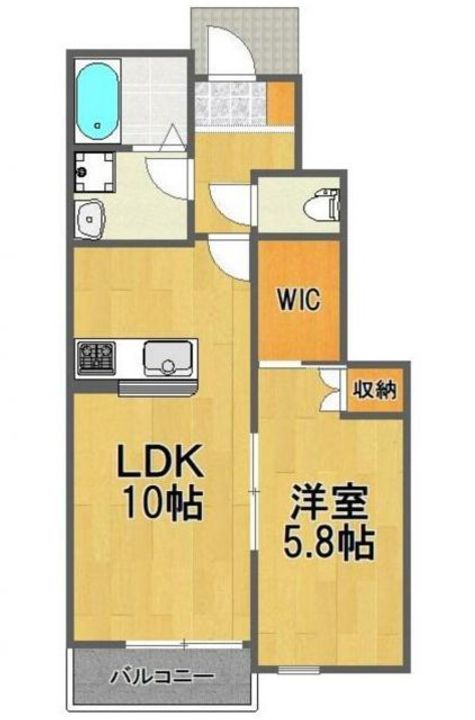 埼玉県熊谷市箱田7(アパート)の賃貸物件の間取り