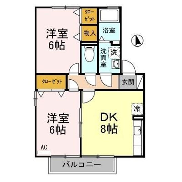 セジュールウィルモアBの間取り