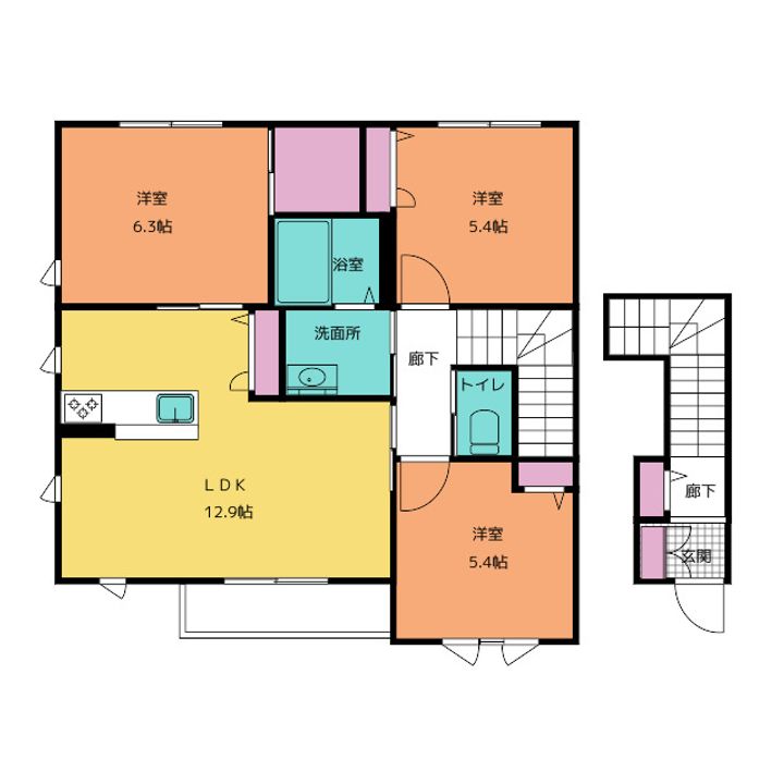 CORTE DEL SOLE Cの間取り