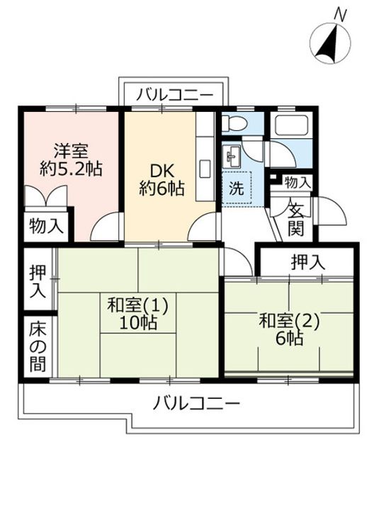 UR中山五月台の間取り