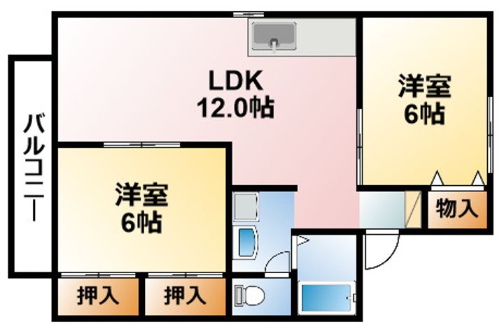 千葉県茂原市八千代1(アパート)の賃貸物件の間取り