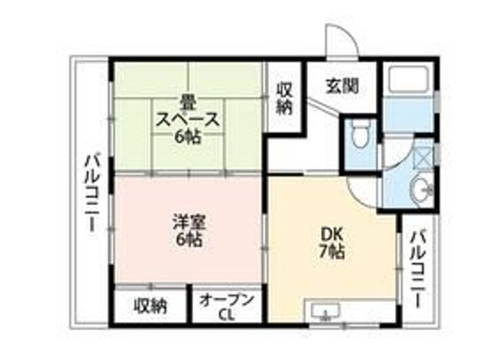静岡県浜松市中央区入野町(マンション)の賃貸物件の間取り