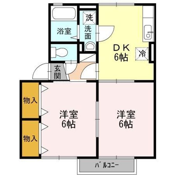 レインボー清水 A棟の間取り