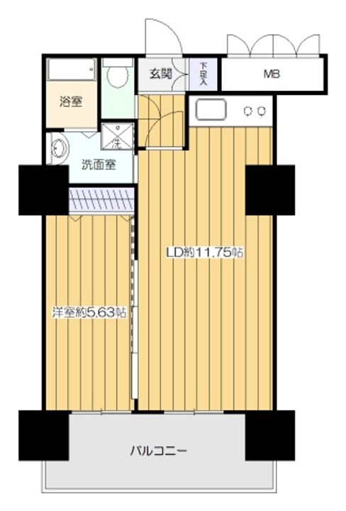 大阪府大阪市淀川区宮原4丁目の賃貸マンションの間取り