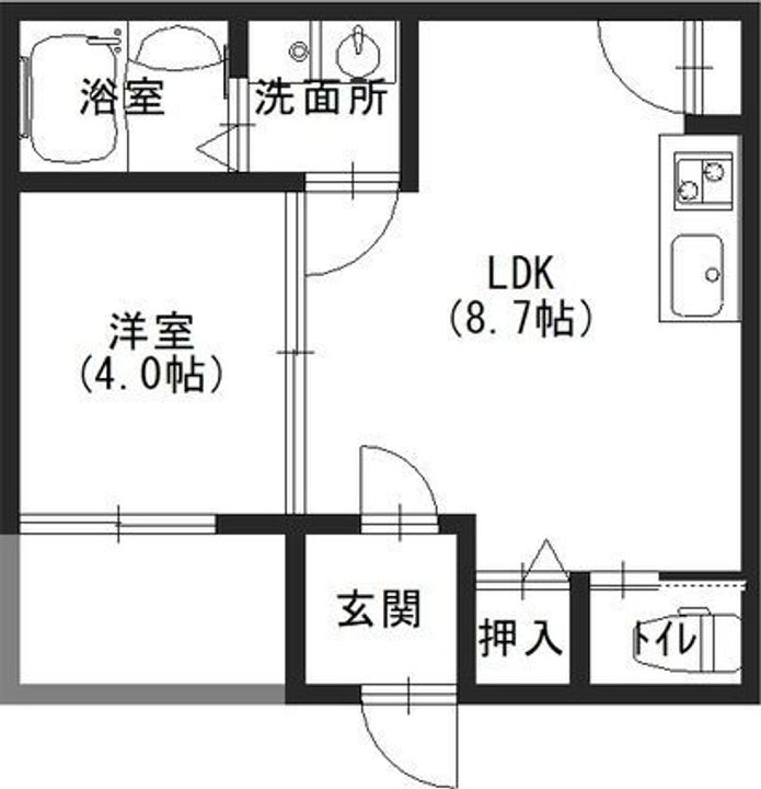 大阪府大阪市東住吉区矢田3(アパート)の賃貸物件の間取り
