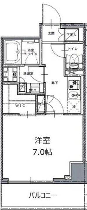 東京都港区三田5(マンション)の賃貸物件の間取り