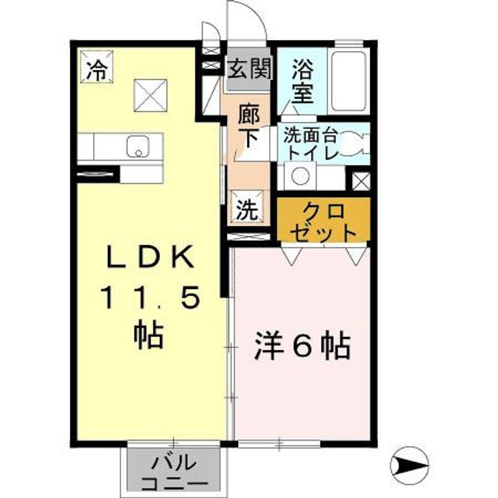 兵庫県西脇市和田町(アパート)の賃貸物件の間取り