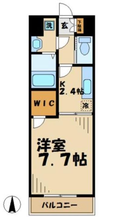 東京都八王子市大塚(マンション)の賃貸物件の間取り