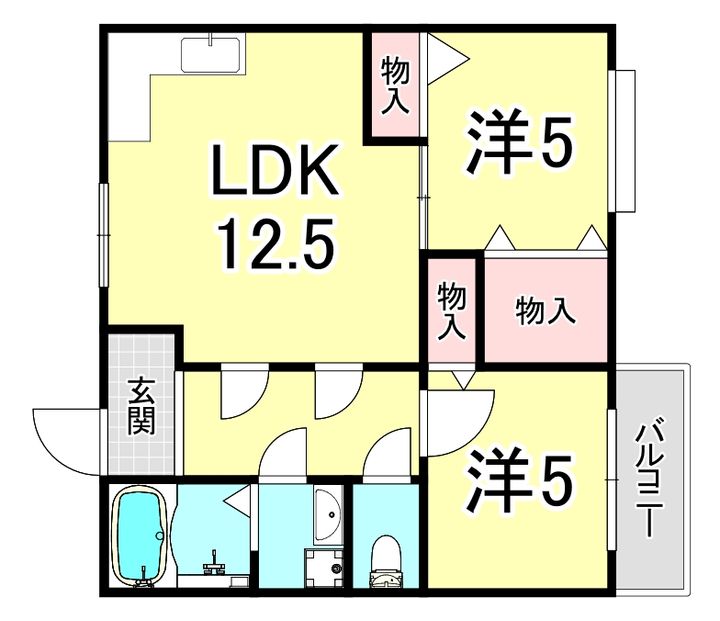 兵庫県明石市小久保5(マンション)の賃貸物件の間取り