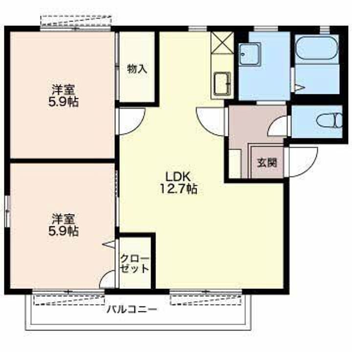 コモンシティ瀬名川Bの間取り