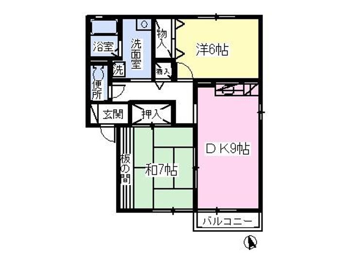 ヴェル・フルールEの間取り