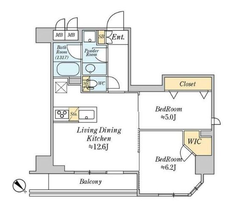クレストコート志村坂上の間取り