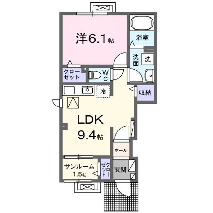 兵庫県朝来市和田山町和田山(アパート)の賃貸物件の間取り