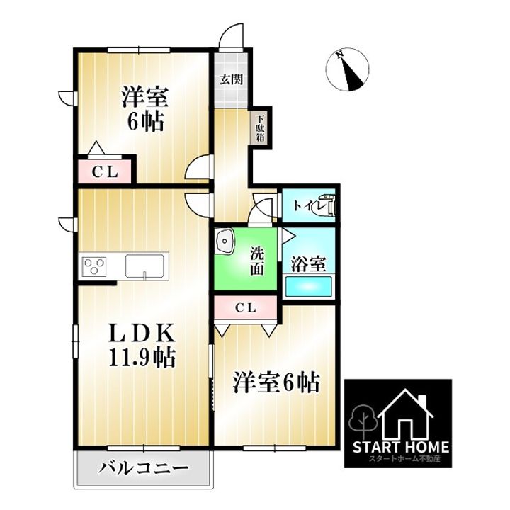 プロヌーブ名東Bの間取り
