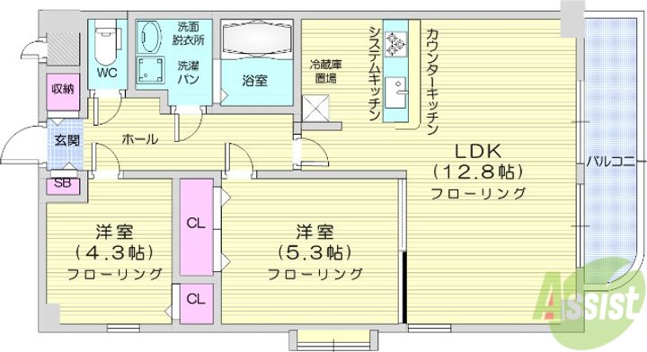 ガーデンロッジ2の間取り