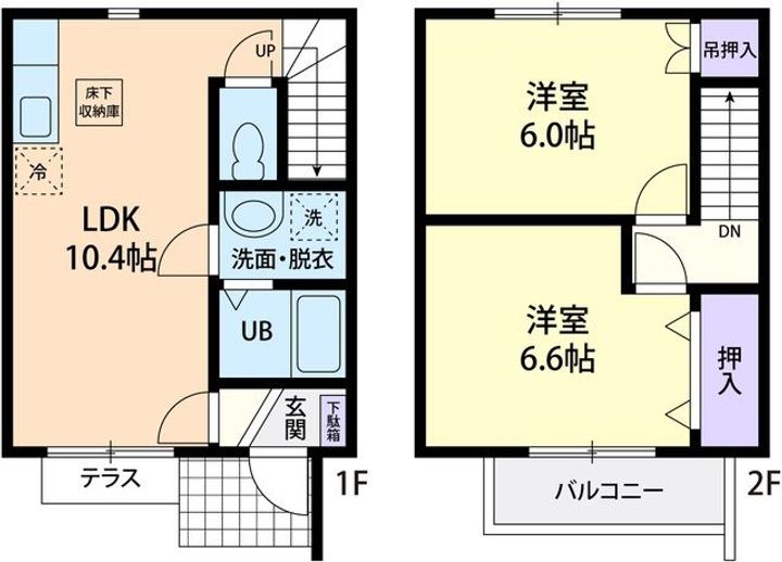 栃木県栃木市吹上町(アパート)の賃貸物件の間取り