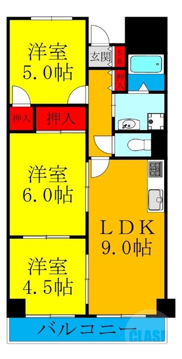 大阪府大阪市東淀川区豊里3(マンション)の賃貸物件の間取り
