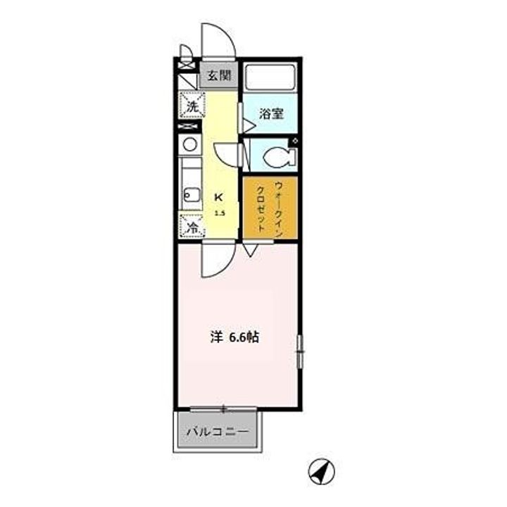 東京都八王子市散田町4(アパート)の賃貸物件の間取り