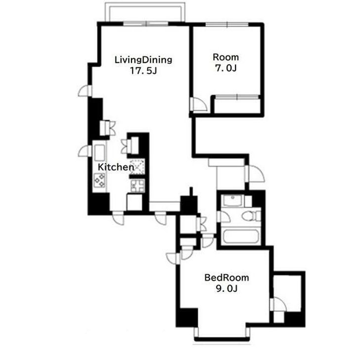 東京都文京区湯島2(マンション)の賃貸物件の間取り