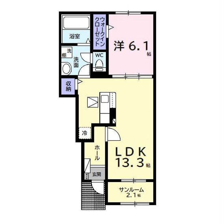 ベイサイドアクアAの間取り