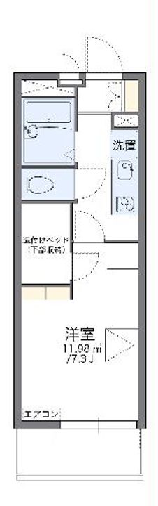 レオパレスバスケットタウンの間取り