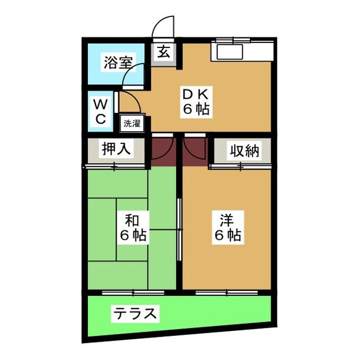 松ヶ丘ハイツの間取り