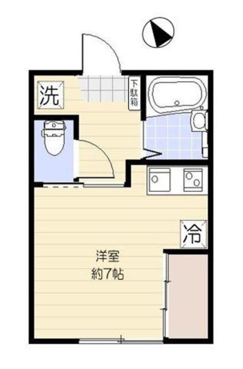 東京都杉並区上高井戸2の賃貸アパートの間取り