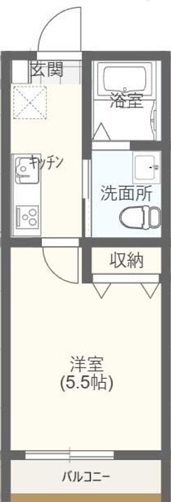 神奈川県横浜市金沢区六浦5(アパート)の賃貸物件の間取り