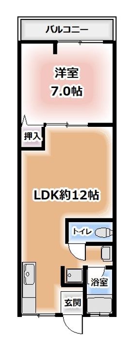 大阪府大阪市住吉区苅田5(マンション)の賃貸物件の間取り