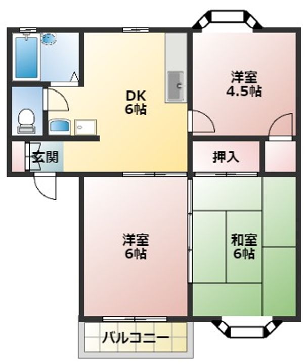 神奈川県横浜市戸塚区前田町(アパート)の賃貸物件の間取り