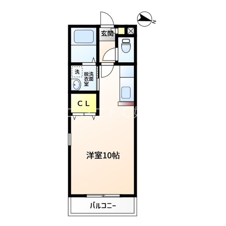 鹿児島県姶良市西餅田(アパート)の賃貸物件の間取り