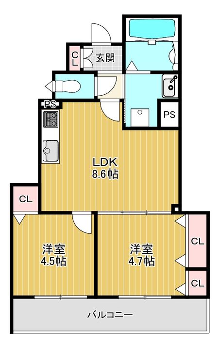 ラモーナ清瀧の間取り