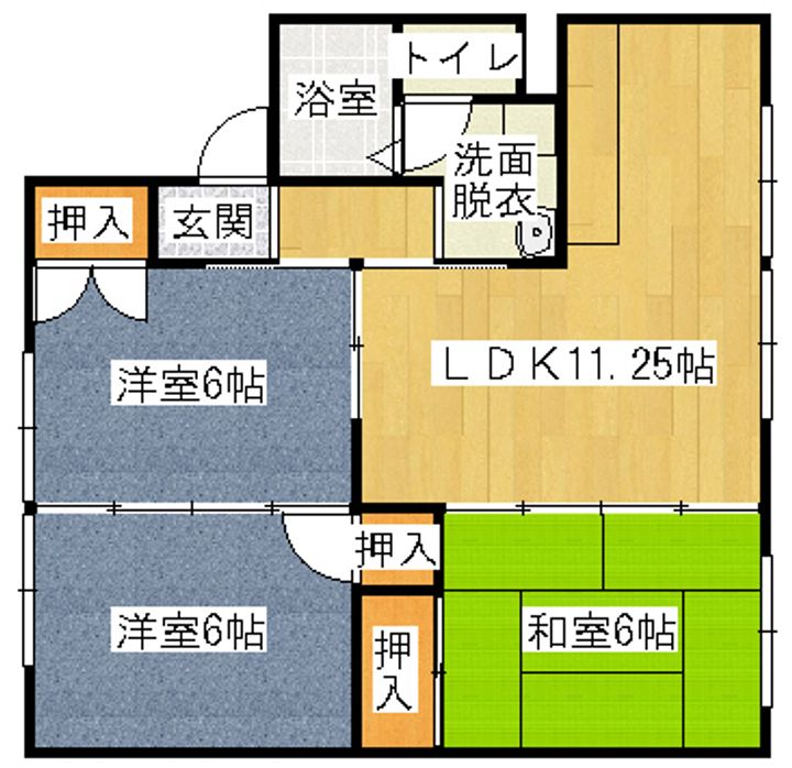 グランドゥール岩崎B棟の間取り
