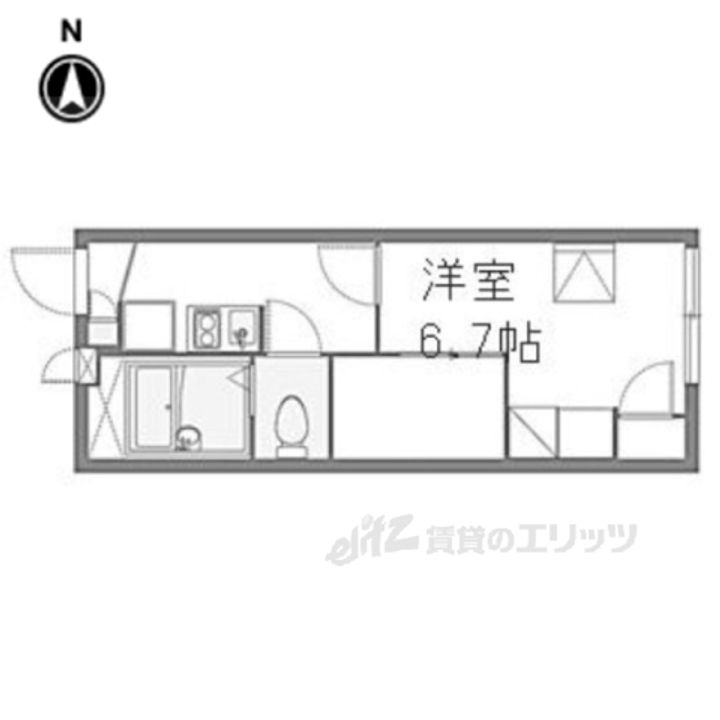 レオパレス二条城北の間取り