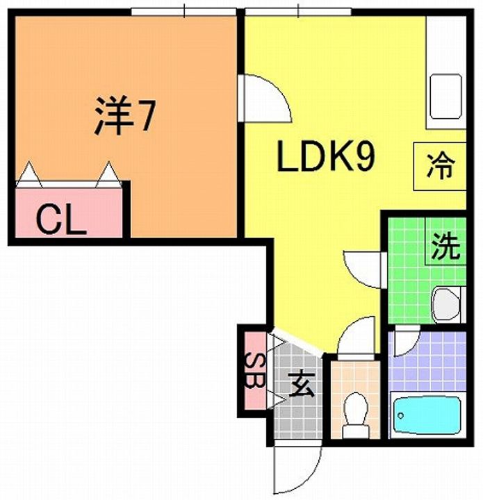 コーポラスパークタウンAの間取り