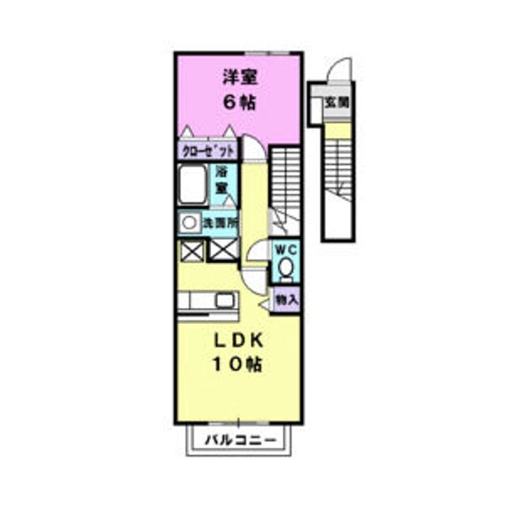 愛知県名古屋市西区枇杷島3(アパート)の賃貸物件の間取り