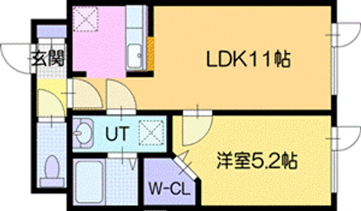 レオニール岩見沢の間取り