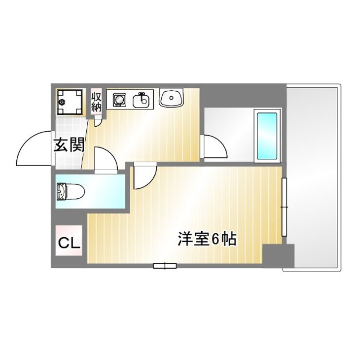 エステムコート神戸・県庁前の間取り
