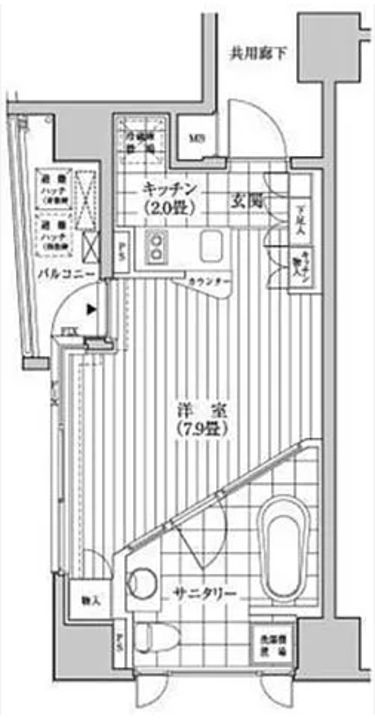 東京都中央区銀座1(マンション)の賃貸物件の間取り