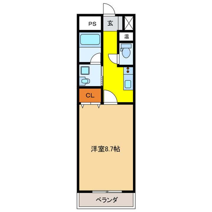 岐阜県岐阜市神田町3(マンション)の賃貸物件の間取り