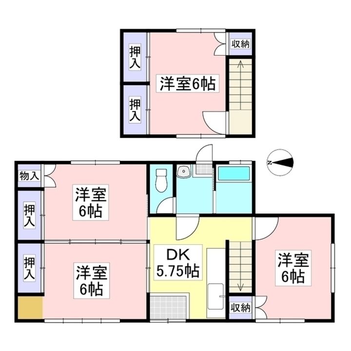 千葉県野田市岩名2(一戸建)の賃貸物件の間取り