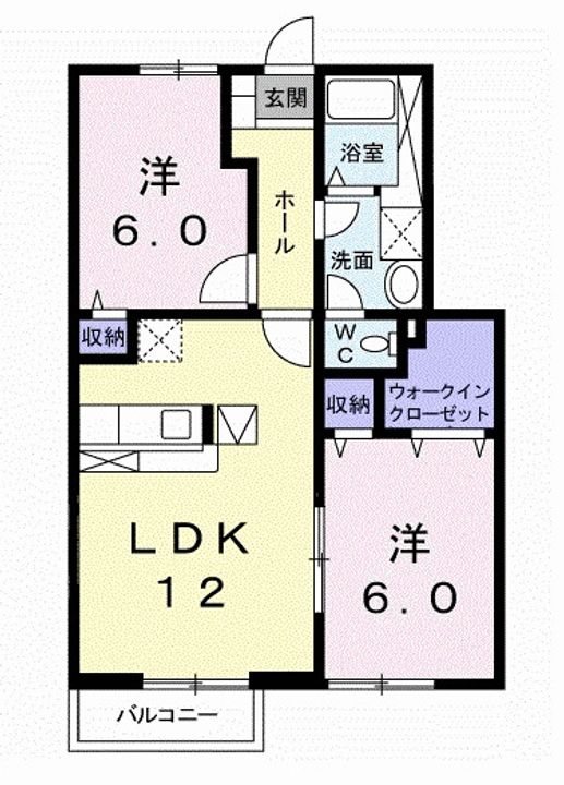 千葉県茂原市高師(アパート)の賃貸物件の間取り