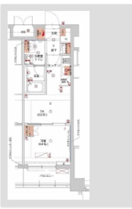 東京都新宿区山吹町の賃貸マンションの間取り