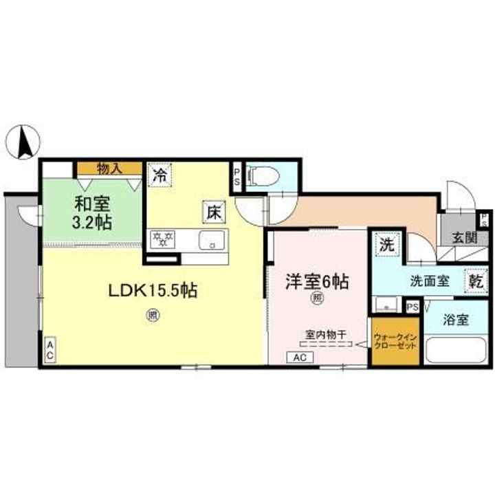 大阪府大阪市城東区永田4(アパート)の賃貸物件の間取り