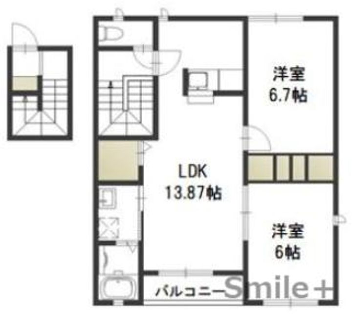 ハピネスBの間取り