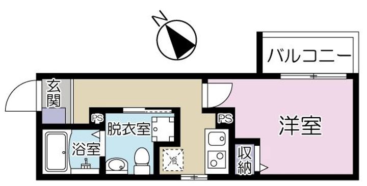 神奈川県横浜市神奈川区神之木町(アパート)の賃貸物件の間取り