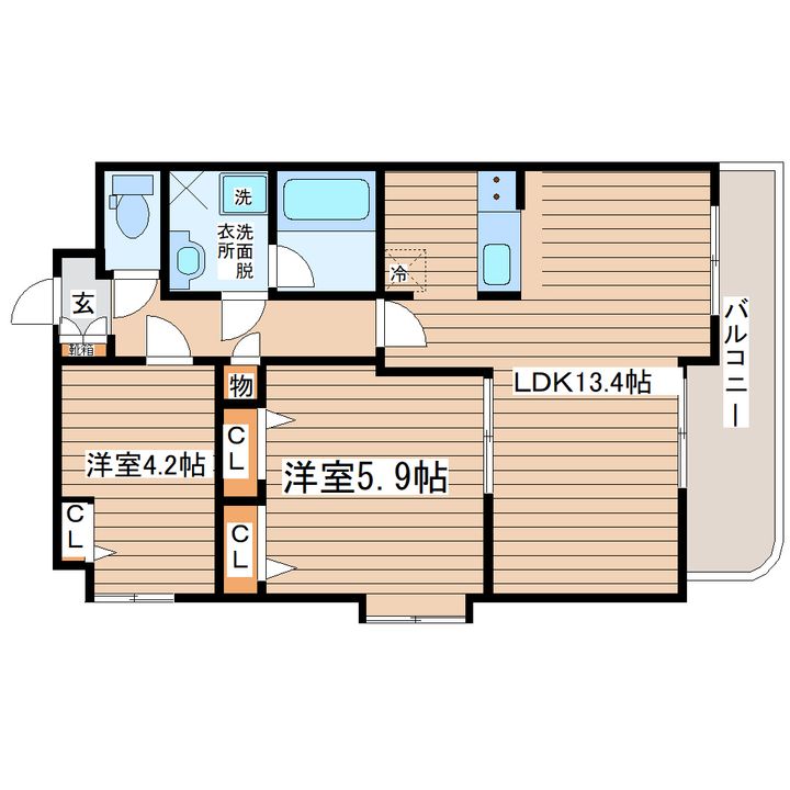 ヴェルビュー長命ヶ丘の間取り