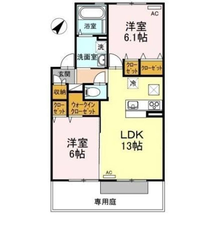 香川県善通寺市木徳町(アパート)の賃貸物件の間取り
